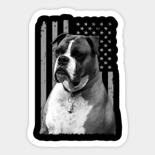 Boxer Elegance American Flag the Sophistication of Boxers Sticker